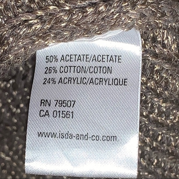 ISDA & CO Cap Sleeve Tan Sweater Size 1 Plus Size - Picture 4 of 6